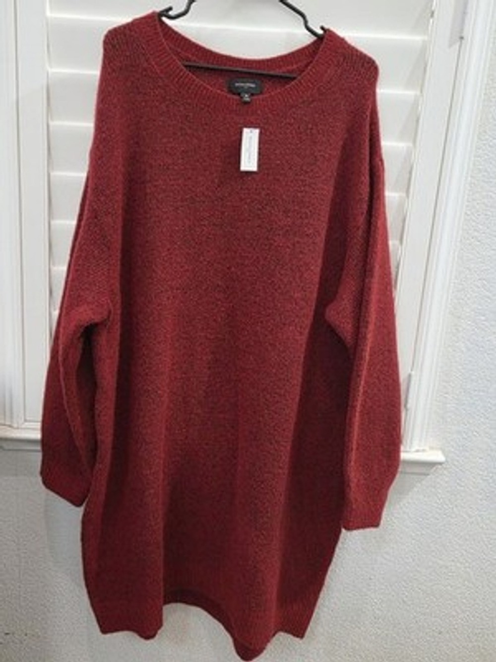 Banana Republic XL Red Marled Sweater Dress Long Sleeve Crewneck NWT $140